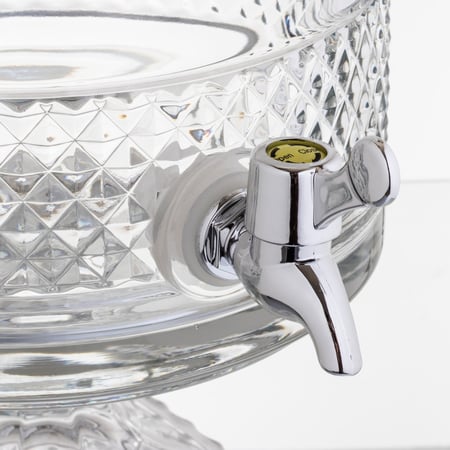 خزان عصر زجاج بقاعدة سعة 4.5 لتر