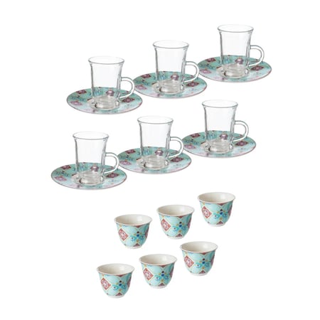 طقم شاي وقهوة عربي 18 قطعة