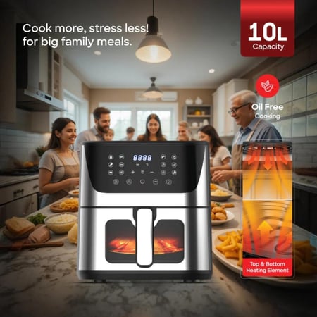 قلاية هوائية ديجيتال من سانفورد 10 لتر