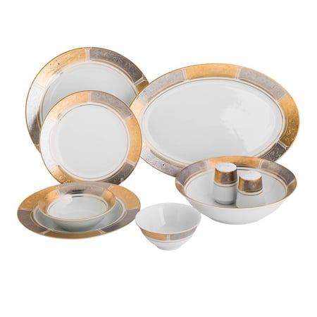 طقم عشاء ريتشفاين من البورسلين 32 قطعة لـ 6 أشخاص