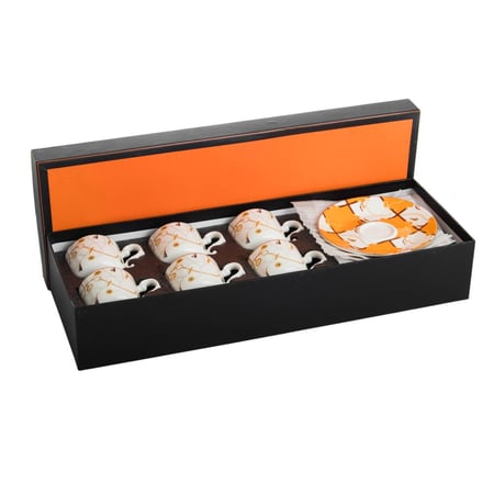 طقم فناجين قهوة تركي عالي الجودة , مكون من 6 فناجين قهوة