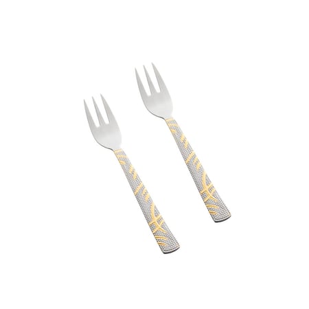 طقم شوكة حلا ستيل مع ذهبي 12 قطعة