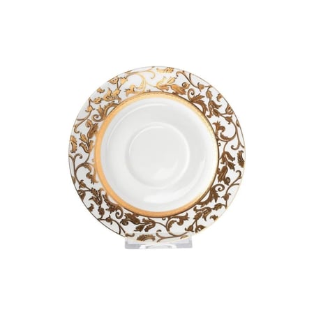 طقم فنجان شاي بورسلين ذهبي 2 قطعة