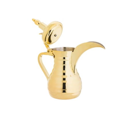 دلة قهوة ستيل فاخر ذهبي سعة 1200 مل