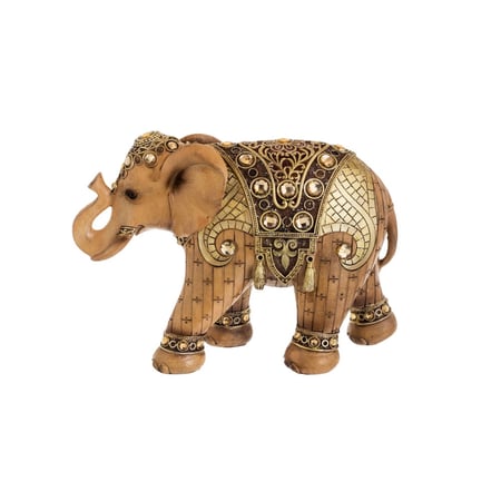 مجسم ديكور فيل ذهبي 21.5 سم