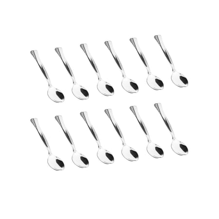 طقم ملاعق شاي ياباني 12 حبة لون فضي