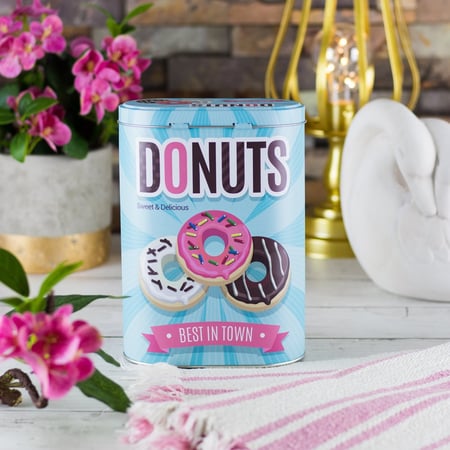 علب تخزين معدن لون أزرق