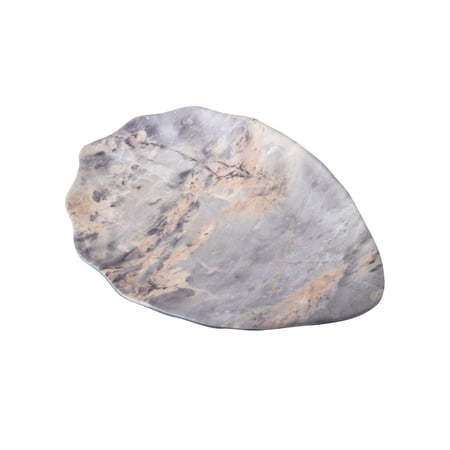 صحن تقديم ميلامين 34 سم رخامي