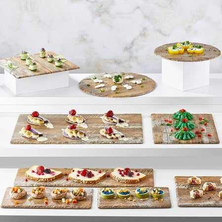 ستاند سناك ميلامين مستطيل 53 سم خشبي