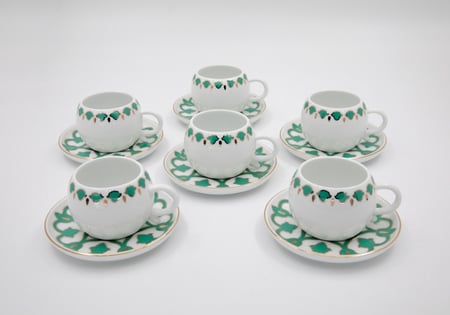 طقم فناجين قهوة تركي جرين بوت 12 قطعة