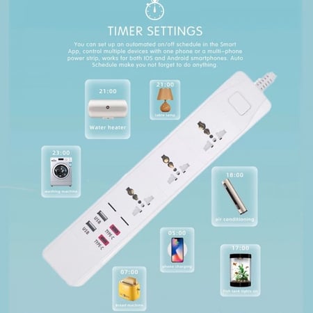 توصيلة ذكية بمخارج Type-c - تحكم عن بعد