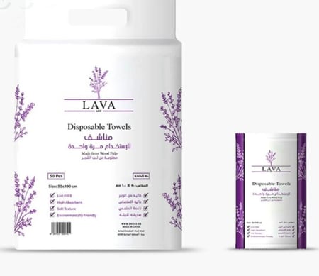 منشفة صحية مقاس 50*100 استخدام مرة واحدة