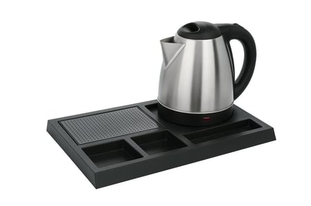 مجموعة غلاية الفندق مع صينية تقديم، سعة الغلاية 1200 مل، بقدرة 1350 واط.