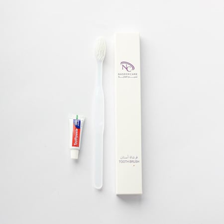 فرشاة أسنان مع معجون ناعمة