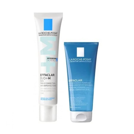 لاروش بوزيه ايفاكلار غسول 50 مل - La Roche-Posay Effaclar Duo+M 40ml + Cleanser 50ml