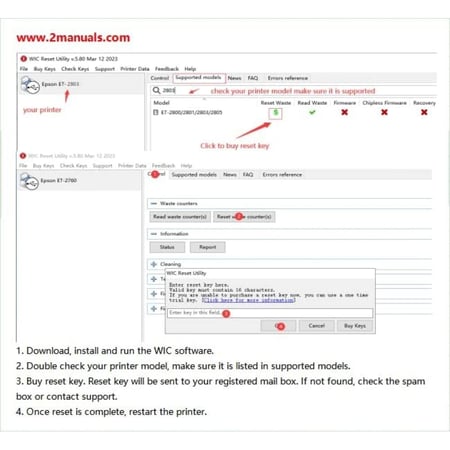 مفتاح تصفير طابعات ابسون