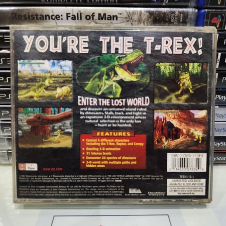 PS1 the lost world jurassic يوجد ضرر بالكتيب