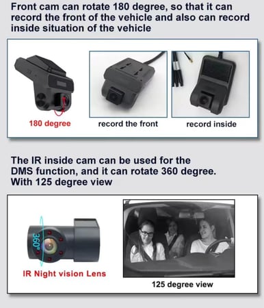 بكج 4g dash cam سمارت مع تتبع GPS