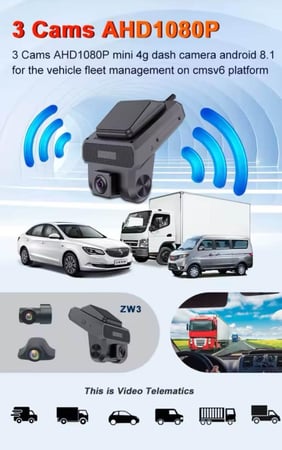 بكج 4g dash cam سمارت مع تتبع GPS