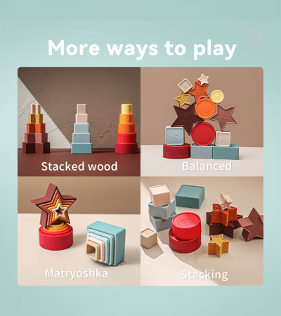 Silicone Geometry Stacking Toy - لعبة الأشكال الهندسية