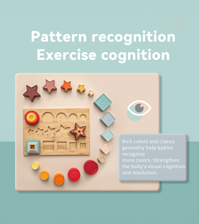 Silicone Geometry Stacking Toy - لعبة الأشكال الهندسية