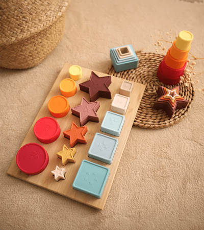 Silicone Geometry Stacking Toy - لعبة الأشكال الهندسية