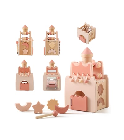 wooden castle toy-لعبة القلعة الخشبية