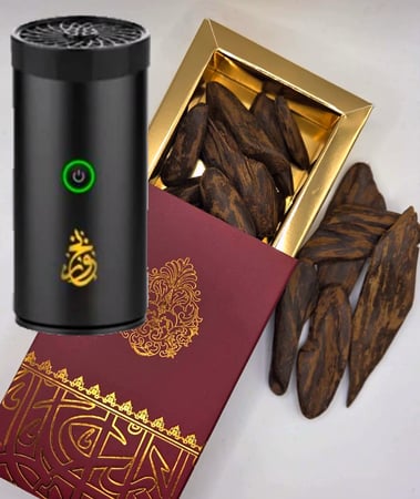 نصف أوقية عود مروكي محسن مع مبخرة الكترونية