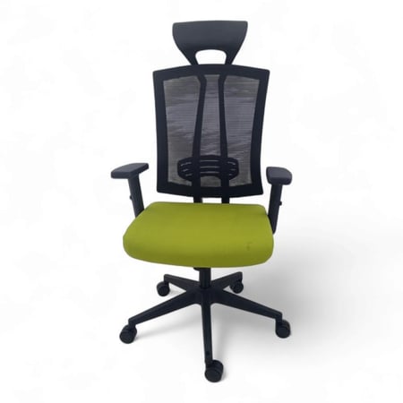 كرسي دوار ظهر شبك أخضر