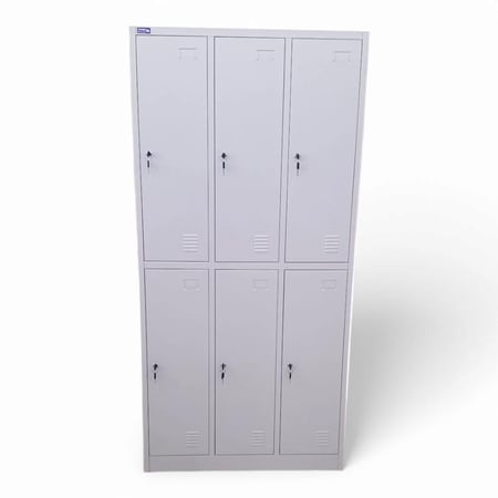 دولاب لوكر حديد 6 باب لون رمادي سعر منافس في جدة