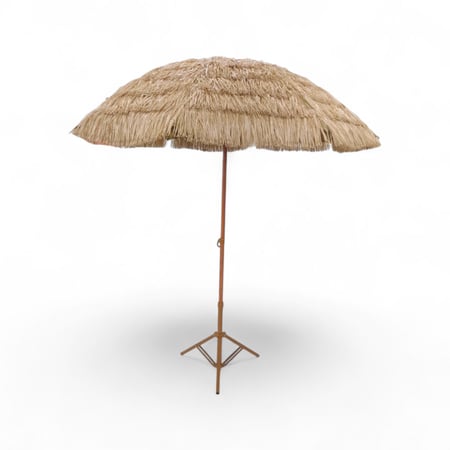 مظلة قش صناعي عمود حديد مع القاعدة راس متحرك