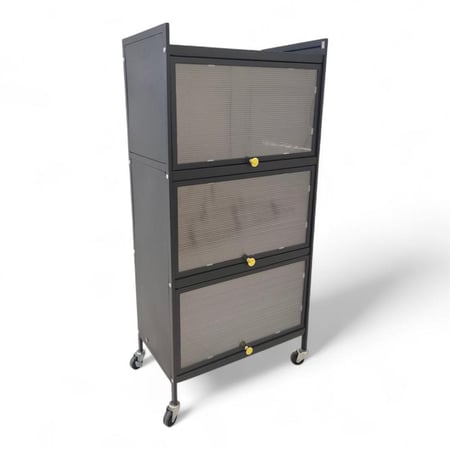 خزائن مطبخ متعددة الاستخدامات بثلاثة طوابق، بتصميم عملي وأنيق