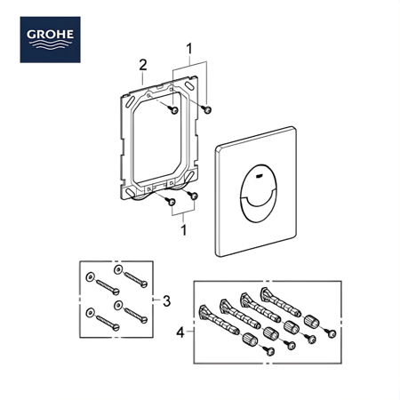 أبعاد ومقاسات وجه سيفون جروهي GROHE كروم 2 ضغطة دفن جودة ألمانية
