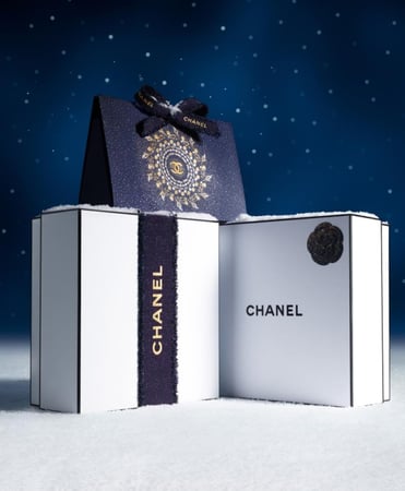 كيس صغير شانيل 22 في 14 عمق 7 سم بشكل مثلث بدون التعليقه