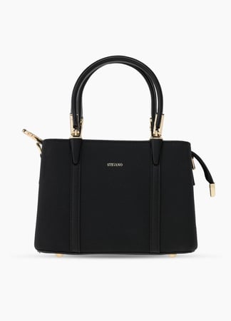 شنطة جلد مطفي مجعد بقاعدة مسمار نسائي من ستيفانو