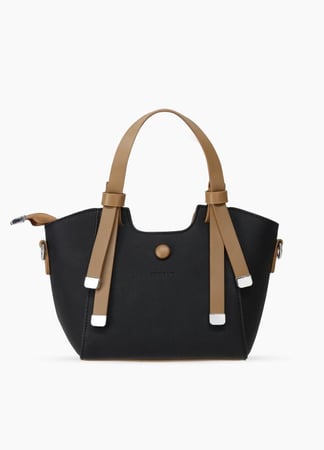 شنطة جلد مطفي مجعد ناعم نسائي بقاعدة مسمار  من ستيفانو