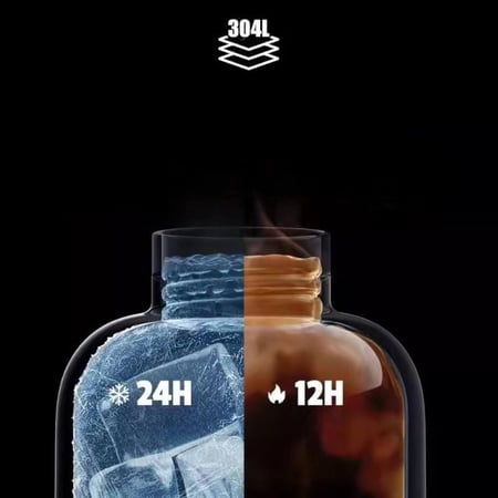 مطارة مشروب ATB بارد/حار مع ستاند ماج سيف بحركة 360 درجة