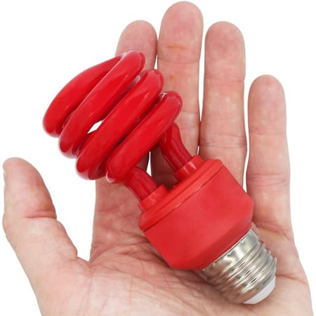 لمبة حلزوني حمراء بقدرة 15 واط