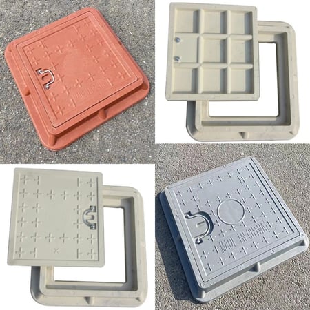 غطاء تفتيش فيبر فتحات ارضية خزان مقاس 30 سم