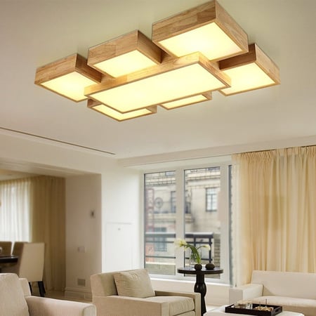 ثريا لطش ليد فاخرة موديل خشبي