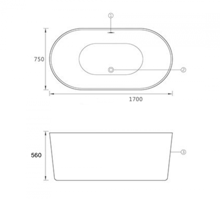 بانيو استحمام ابيض