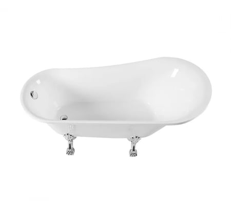 بانيو استحمام ابيض مقاس 170 سم فضي