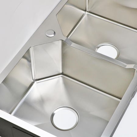 حوض مجلى مزدوج ستانلس ستيل