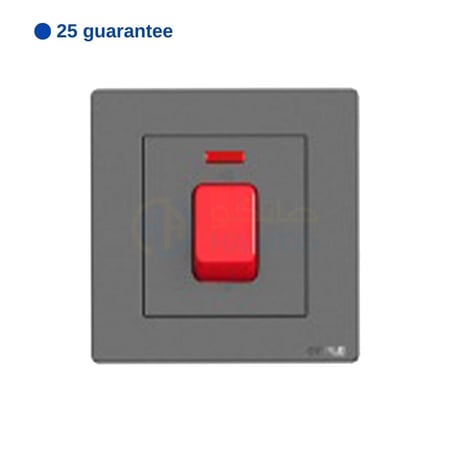 اوبل مفتاح سخان 20 أمبير عريض رمادي