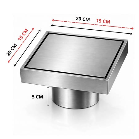 صفاية بلاط مخفية مدمجة مع أرضية رخامية فخمة بتصميم عصري وأنيق