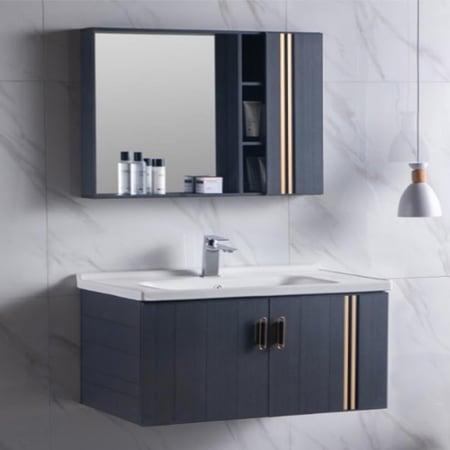 مغسلة ديكور مودرن المنيوم مع مرايا 80 سم 801B-80