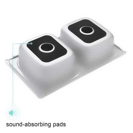 مجلى حوض مطبخ ستيل حوضين