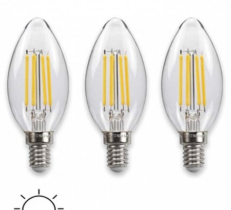 لمبة بلح ليد 4 وات أبيض شفاف