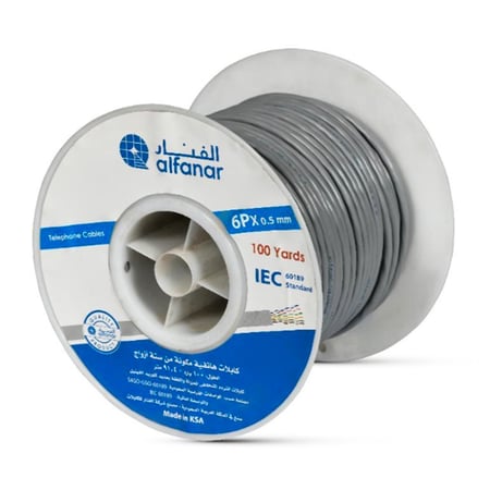 سلك تليفون 6 خط 12 سلك الفنار 100 ياردة