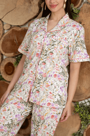 بيجاما نسائية نسمة 21 (قطن 100%)